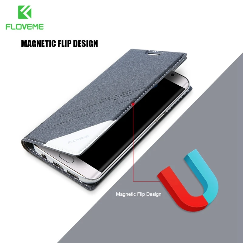 

FLOVEME Flip Magnetic Case For Samsung Galaxy S8 Plus S7 S6 edge Plus S5 Luxury Leather Holster For Samsung Galaxy Note 8 5 Case
