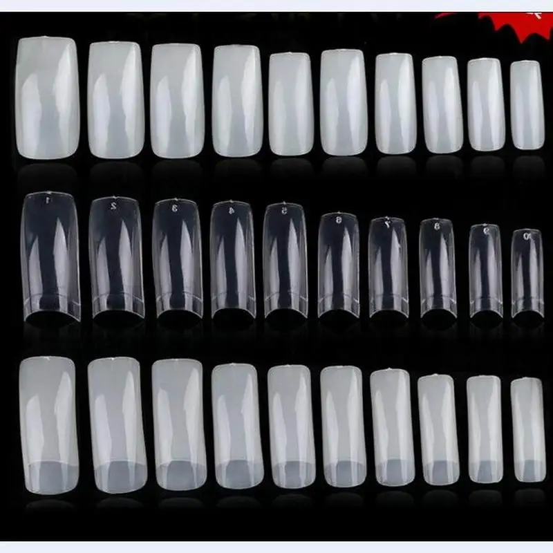

100PCS DIY false french full nail tips seamless acrylic artificial nail shield sticker as beauty nail art manicure decoration