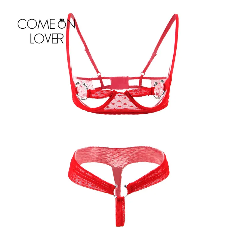 Comeonlover Sexy Lingerie Hot Erotic Lace Babydoll Pajamas Exotic Open Bra Underwear Suit Open Cup Erotic Bra+G string RI70081 Comeonlover Sexy Lingerie Hot Erotic Lace Babydoll Pajamas Exotic Open Bra Underwear Suit Open Cup Erotic Bra+G string RI70081
