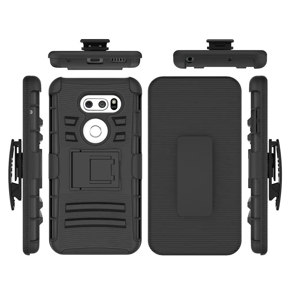 Камуфляжный защитный противоударный чехол для LG V30 Hybrid PC TPU 3 в 1 с откидной