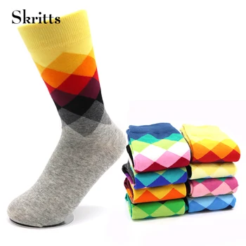 

Skritts Cotton Sock for Men Autumn Winter Socks Compression Keep Warm Sock Mens Fashion Bussiness Dress Art Socks Ankle