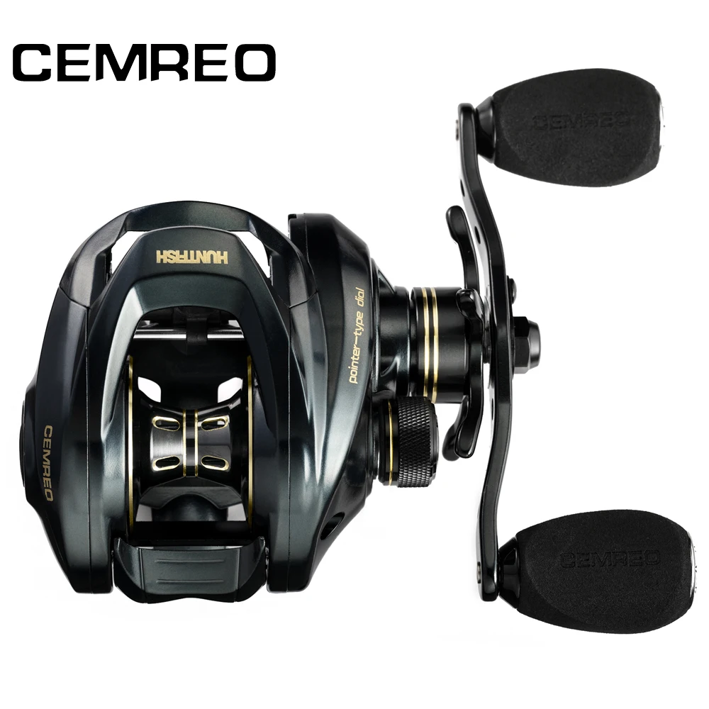 CEMREO الصيد بكرة Baitcasting أساور Megnetic الفرامل المياه المالحة 8 كجم ماكس السحب عالية سرعة 7.2: 1 الصيد بكرة 13 + 1BB 12.8g لفائف الجرافين
