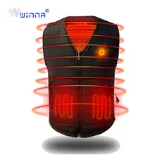 Новое поступление USB Отопление жилет Inter одежда для Для женщин Для мужчин теплый толстый жилет топления длинноволновой части 3 уровня зарядки жилет Термальность жилет Размеры S-XXXL