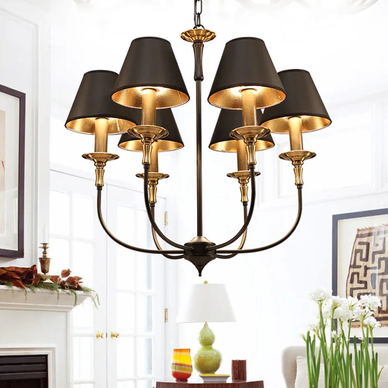 

3/6 Heads Vintage Iron Chandelier Loft Industrial Lighting Metal Gold Lamps Hanging Lights E14 Bar Cafe Restaurant WPL159