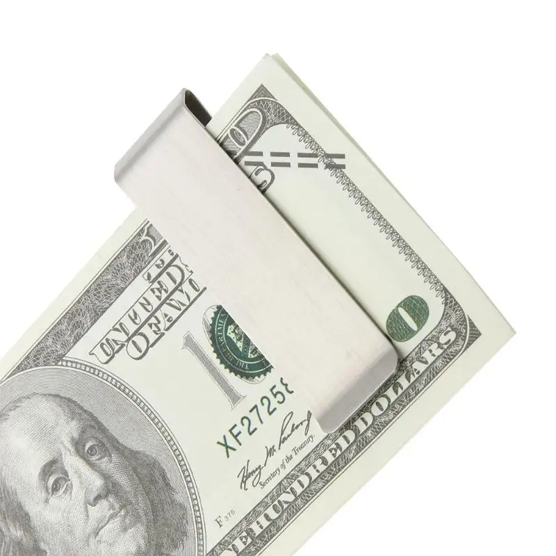 

Purse Money Holder Cash Clamp Metal Stainless Steel Collar Clip Card Folder Credit Card Portfolio Money Holder 2019 Hot Selling