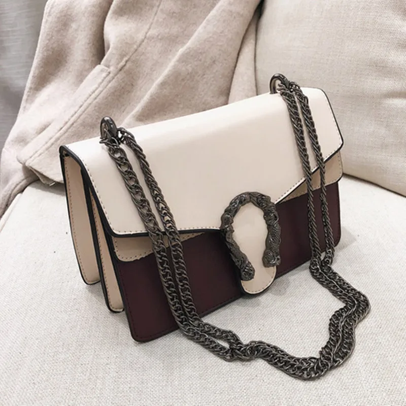 

Winter Panelled Chain Shoulder Messenger Bags Luxury Fashion High Quality Famous Designer Women Purses and Handbags Sac A Main