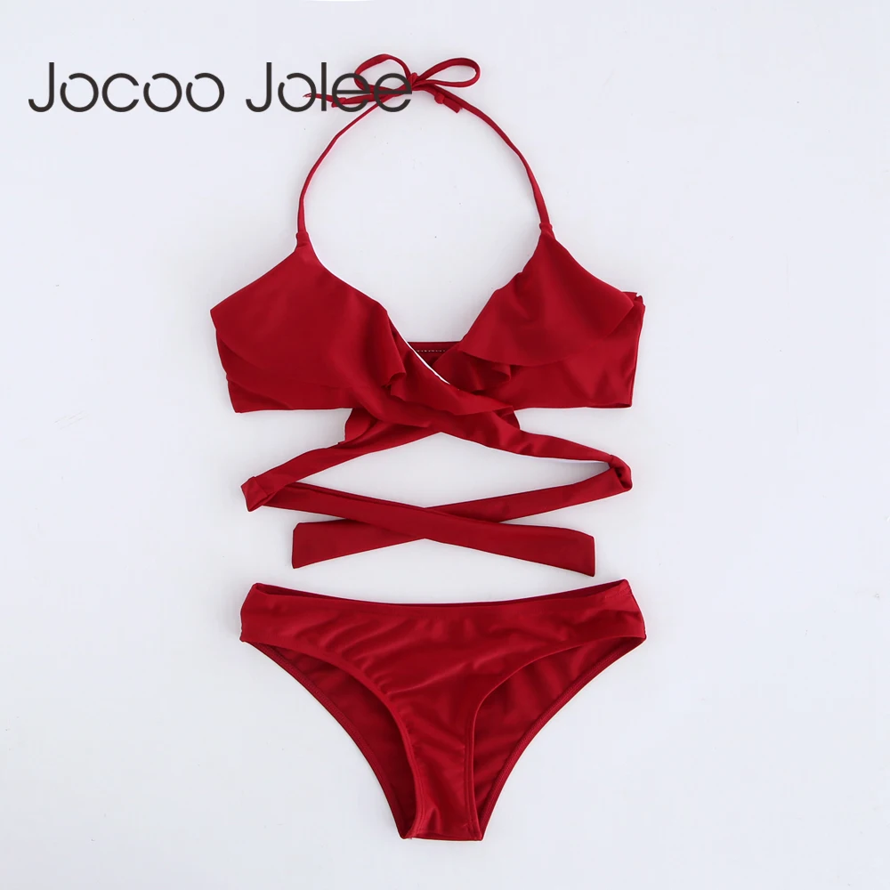 Женские летние костюмы Jocoo Jolee с открытой спиной на шнуровке дизайнерские топы