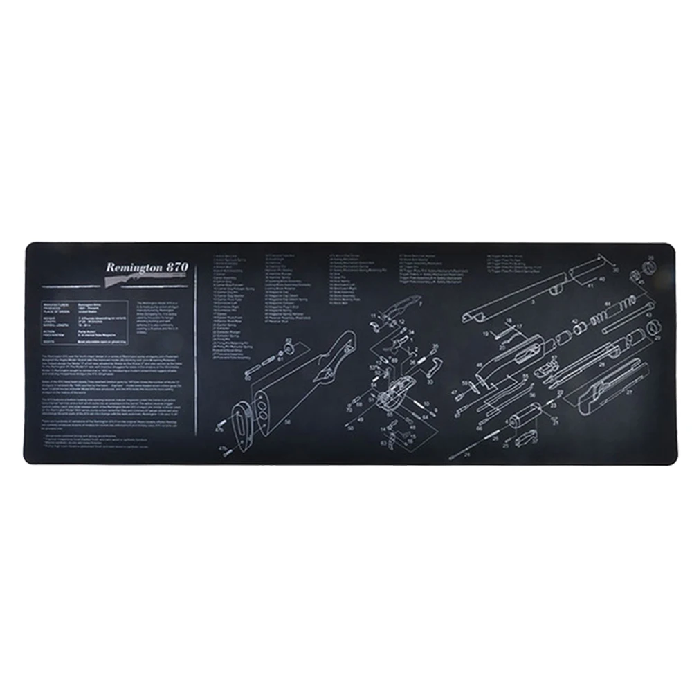 Tactical Cleaning Mat Rubber Carpet Waterproof Non-Slip Bench With Diagram Parts And Instructions AK47 AR15 REM870 Mouse Pad
