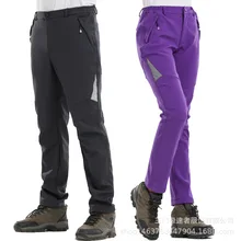 На открытом воздухе треккинг брюки из материала софтшелл Пеший Туризм штаны ветрозащитные непромокаемые брюки Термальность для кемпинга лыжный для верховой езды Пеший Туризм брюки
