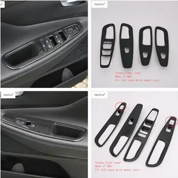 

Lapetus Accessories Fit For Hyundai Santa Fe 2019 ABS Door Handle Holder Window Lift Button Switch Panel Molding Cover Kit Trim