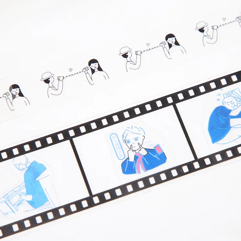 Прозрачная моющаяся лента японская бумага DIY планировщик Красивая лента клейкая лента этикетка декоративная канцелярская лента