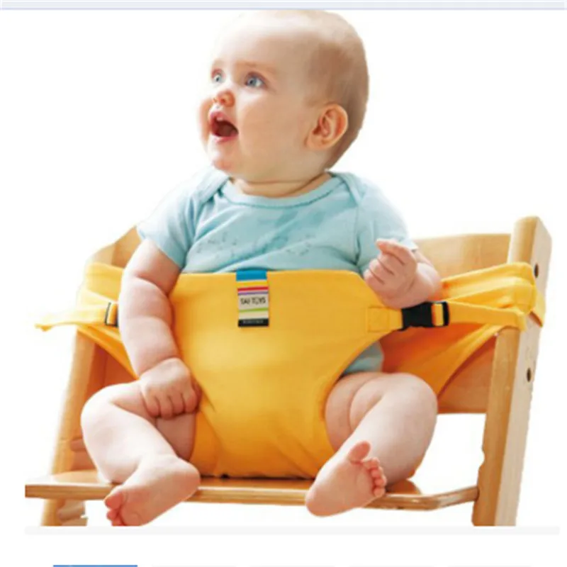 

Baby Seat Chair Belt 2 Washable Cloth Travel High Chair Booster Portable Safety Stretch Wrap Harness For Infant Toddler Feeding