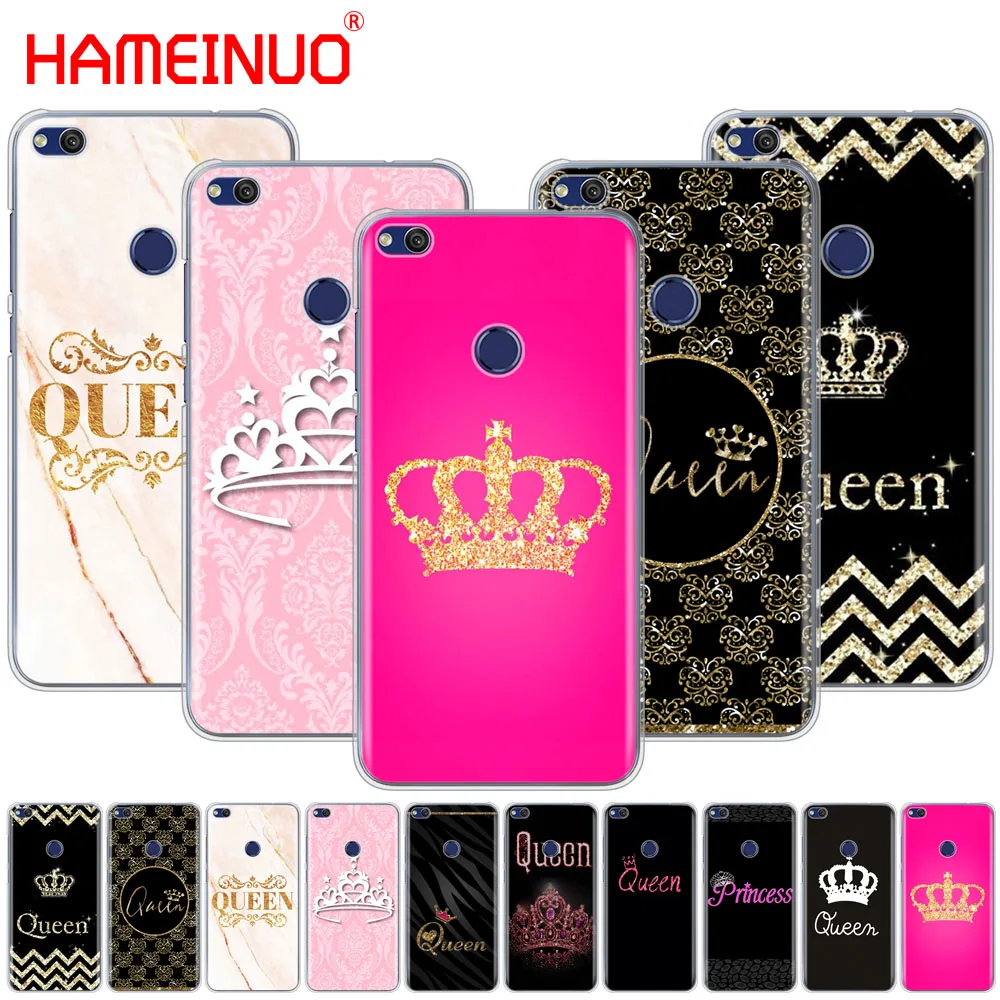 

HAMEINUO Queen and king crown Coque Cover phone Case for huawei Ascend P7 P8 P9 P10 P20 lite plus pro G9 G8 G7 2017