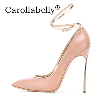 

Carollabelly Brand Women Sexy High Heels Fashion Pumps New Summer Shoes Ankle Strap Wedding Shoes High Heel Party Shoes
