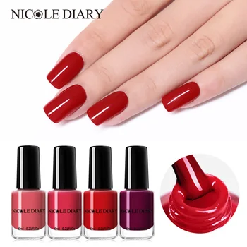

NICOLE DIARY Peel Off Nail Polish varnish Art Decoration Waterproof Water Base Pigment Red Gray Pregnant Safe