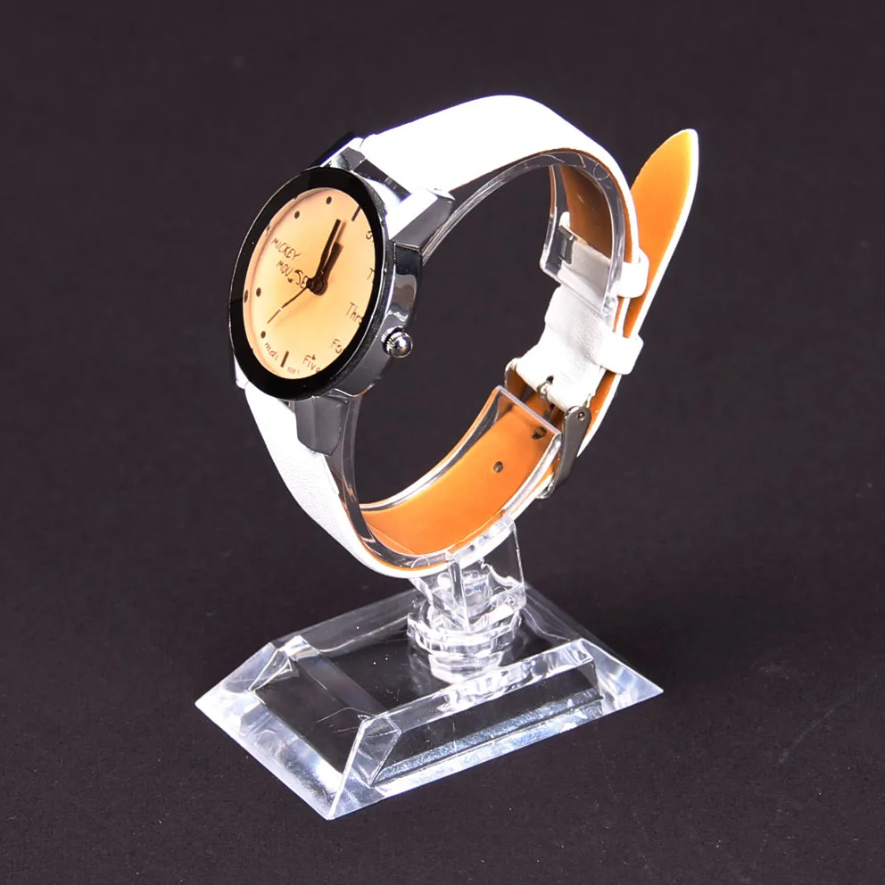 

10PCS/lot Transparent Plastic Wrist Watch Display Holder Rack