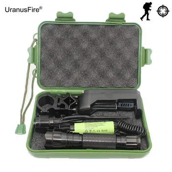 

Portable 501B Flashlight White Light T6 LED Torch Tactical Hunting Flashlight green/red/blue/UV light 18650 Battery lanterna