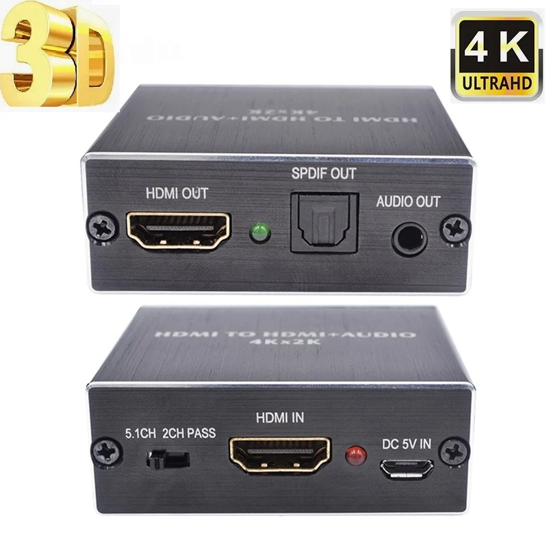 200set Mini AY78 HDMI Audio Extractor HDMI to HDMI/Optical TOSLINK