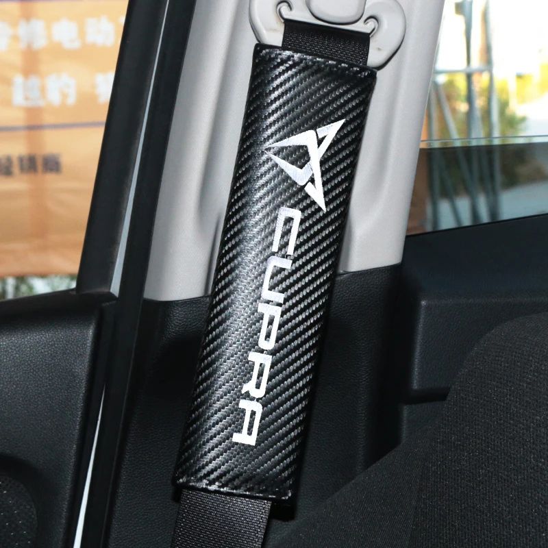 

2pcs Seat Belt Cover Pad fit for Seat Leon Ibiza cupra Altea Belt Racing Car-styling