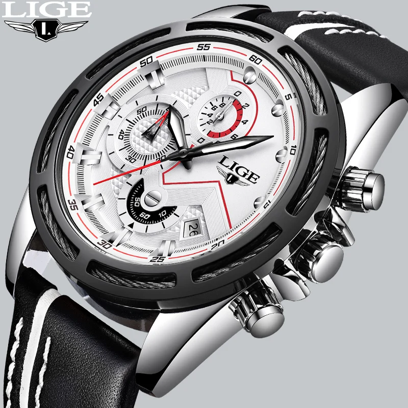 

Relogio Masculino Mens Watch Brand LIGE New Luxury Brand Fashion Quartz Watches Military Waterproof Casual Luminous Sport Watch