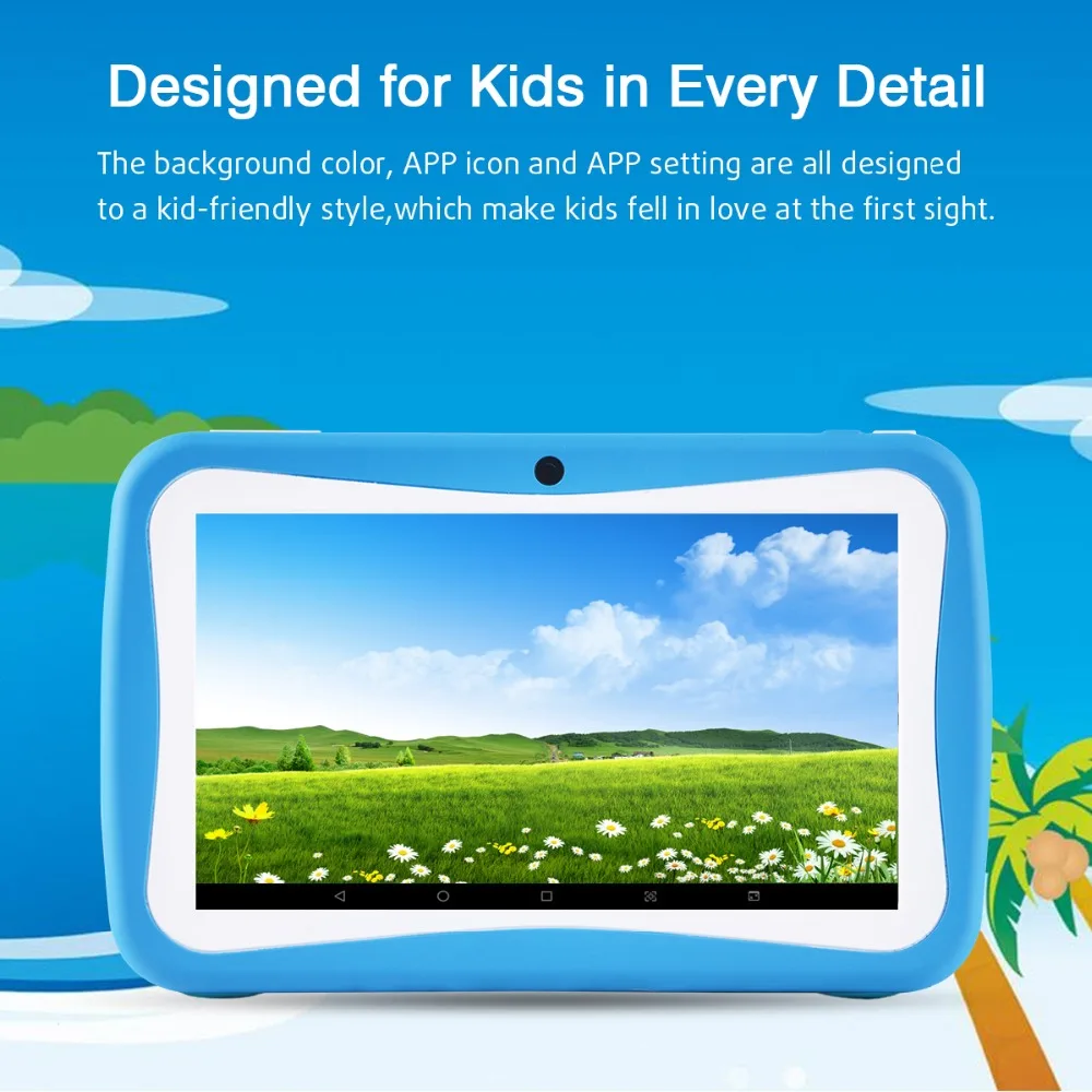 7 дюймов планшетный ПК 1 Гб Оперативная память 8 ГБ Встроенная память 1024*600 ips закаленное Стекло 7,1 Планшеты Android 7,0+ подарки