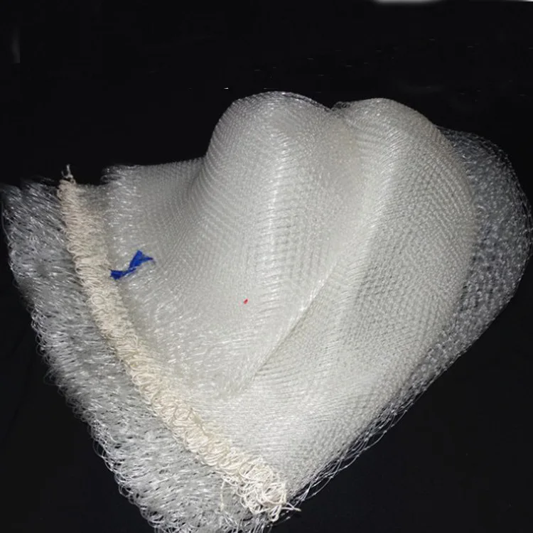

Portable hand-woven fishing net Transparent net fish net bag