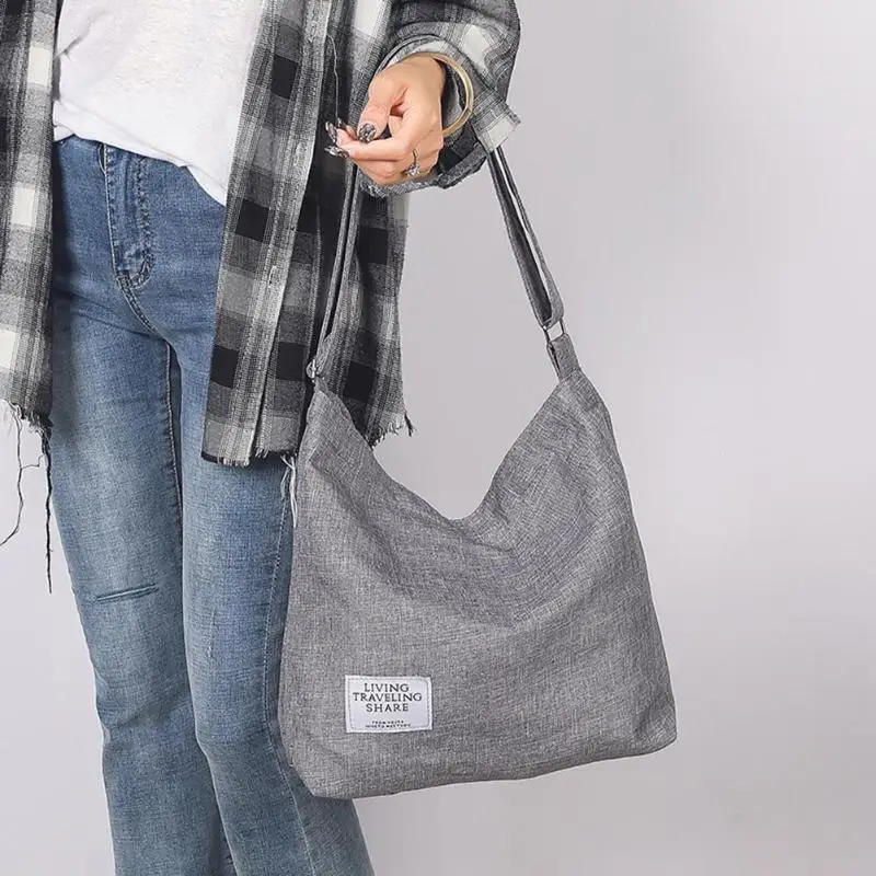 Корейские холщовые сумки на плечо для женщин, несимметричные сумки через плечо, Женская Повседневная сумка, женская сумка-мессенджер, сумки Bolsas Feminina