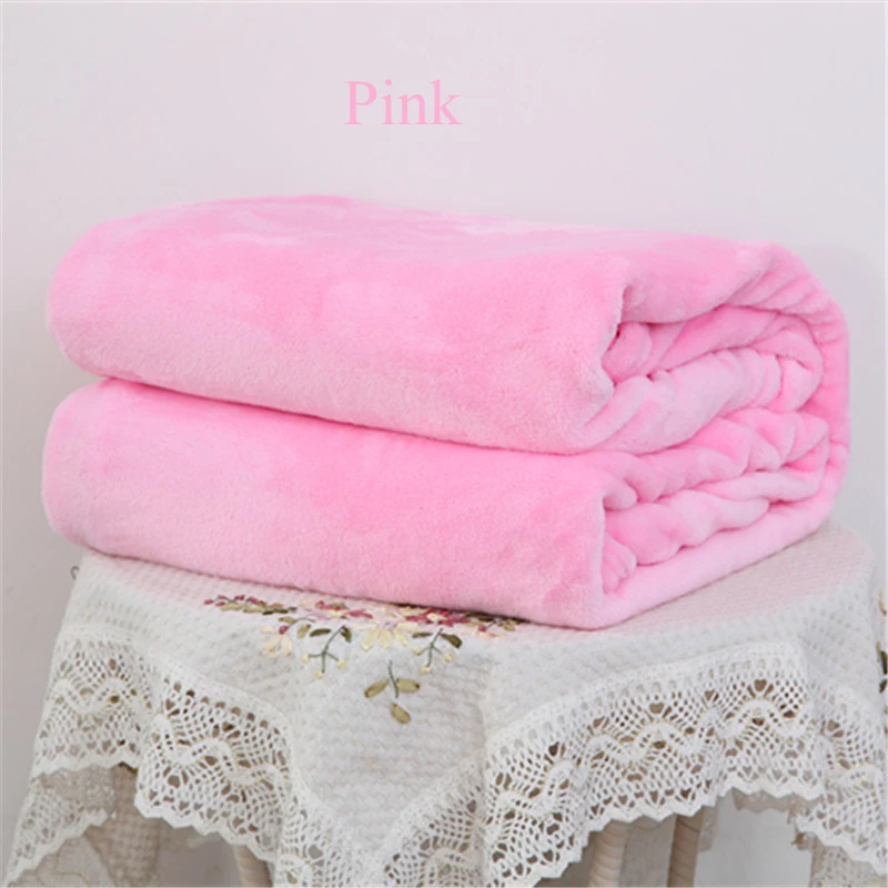 Домашний текстиль, однотонное одеяло, супер мягкое теплое Коралловое Флисовое одеяло, s одеяло на кровать/диван/домашний размер King 200x230 см