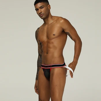 

Sexy Men Underwear Briefs Thong Men Underpants Bikini Mens Brief String Man Under Wear Jockstrap Mesh Gay Lingerie Man OR202