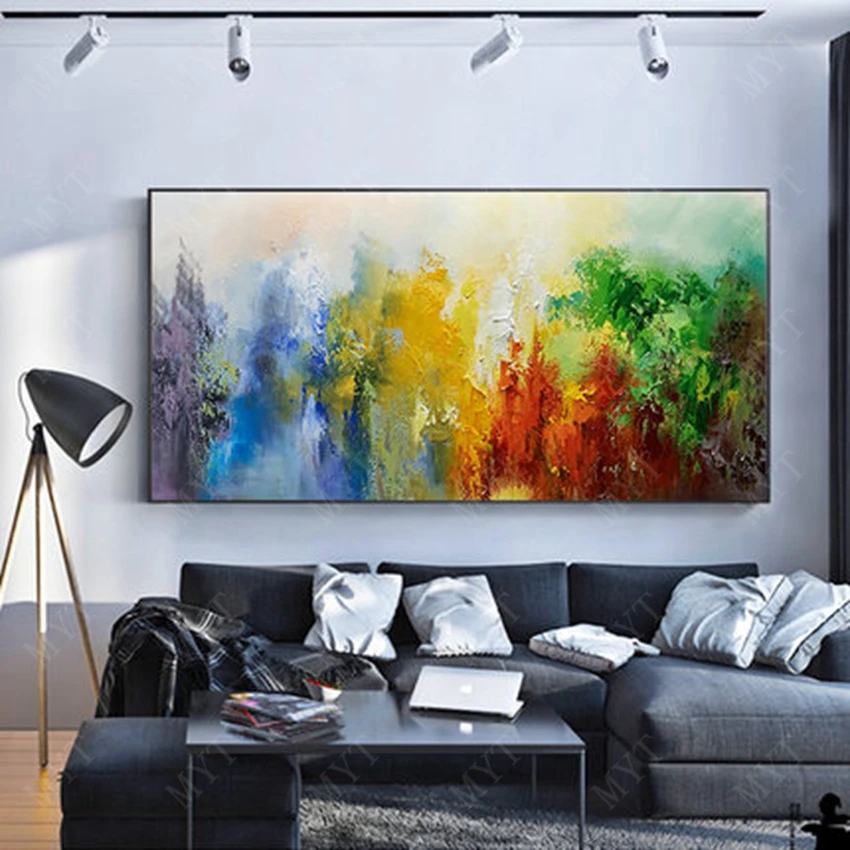 

Modern Artist Hand-painted Abstract Color Oil Painting On Canvas Wall Painting Wall Art Picture For Living Room Home Decor