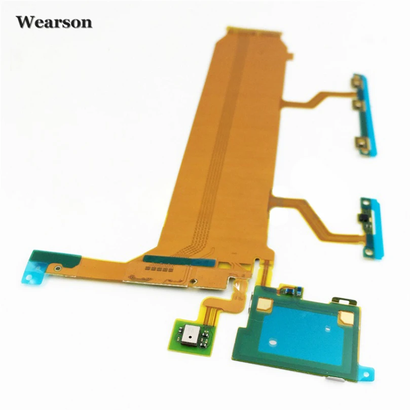 For Sony Xperia ZU Z Ultra 3G XL39H C6802 Power Button Volume Key Flex Cable With Microphone Tested (1)
