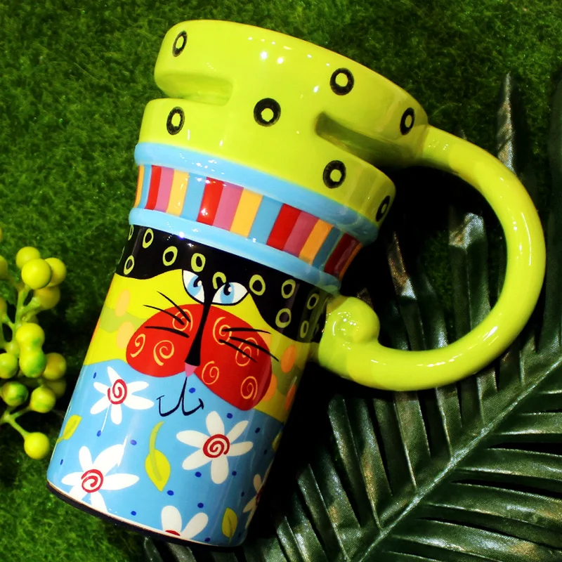 Stlye J Tazas de ceramica creativas чашка для кофе, Пара кружек, чашки и кружки, caneca criativa kupa taza, кафе, молоко, мультфильм, подарок на день Святого Валентина - Цвет: Stlye J