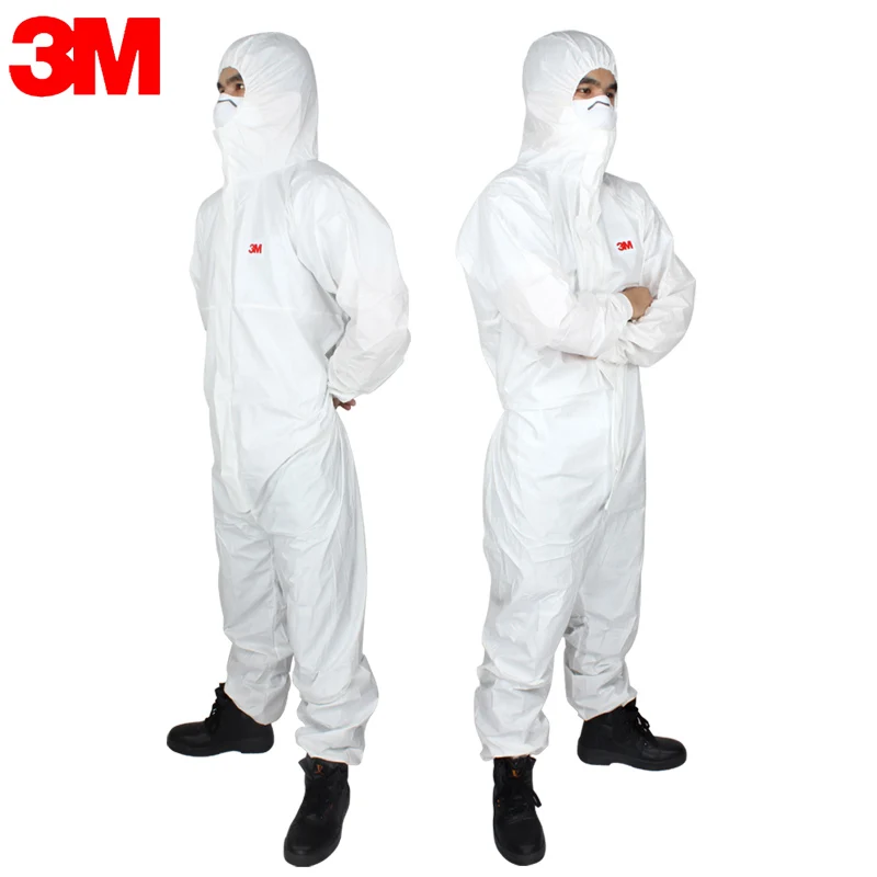 3M 4545 Protective Coverall Hooded Protective Elastic Waist Clothing