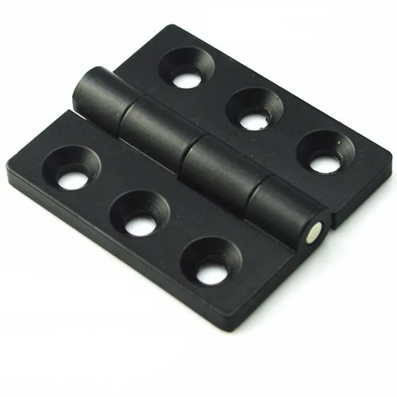 Black chrome zinc alloy electric box hinge 56*65 65*80mm Industrial Door hinge x2in