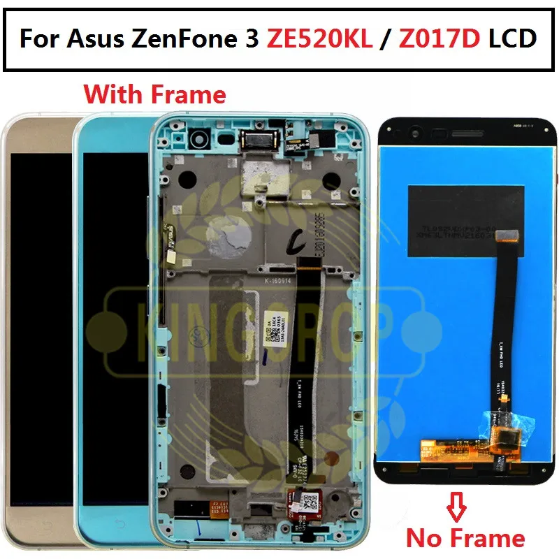 

For 5.2" Asus ZenFone 3 ZE520KL Z017D LCD screen display+touch panel digitizer with frame for Asus Z017D lcd for Asus ZE520KL