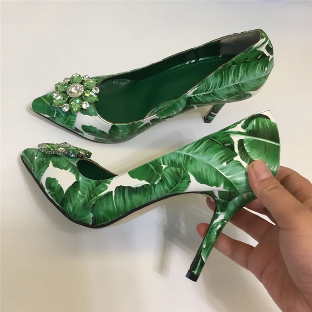 green leaf shoes