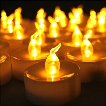 

Flameless LED Candle Artificial Mini Light Flicker Candles Battery-powered Glow Party Supplies 24 pieces