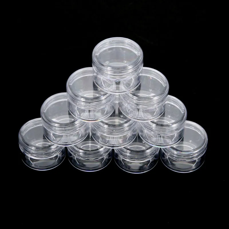  10PCS Cosmetics Empty Jar Makeup Cream Eyeshadow Acrylic Makeup Bottle Face Cream Box Round Bottle 