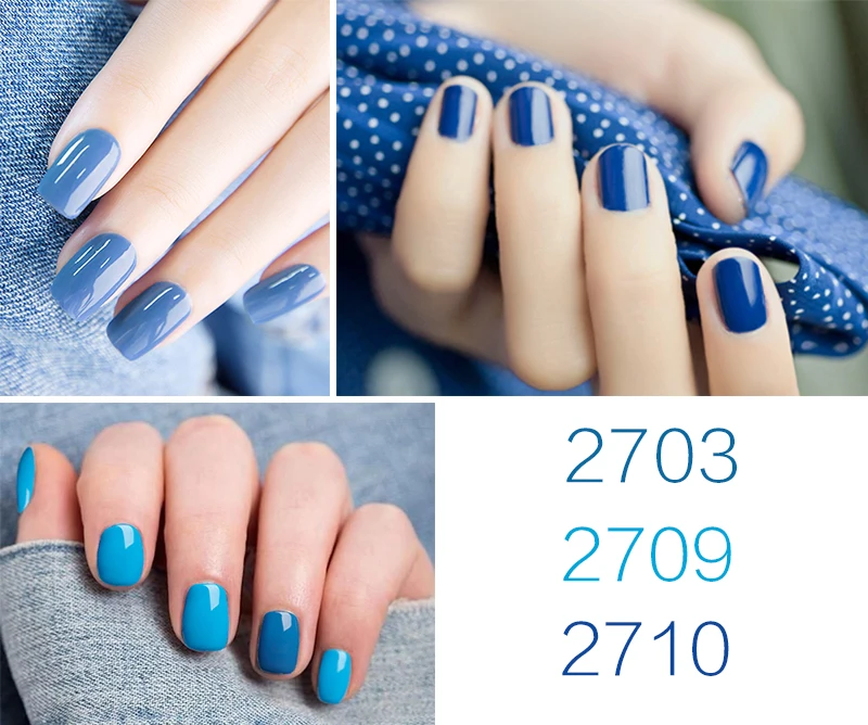 Гель лак для ногтей ROSALIND 1S 7 мл белая бутылка 12 синих цветов|gel varnish|nail gel polishgel polish |
