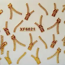 XF 3D золотые наклейки для ногтей покрытием ногтей наклейки ногтей не выцветает на 72 XF6021