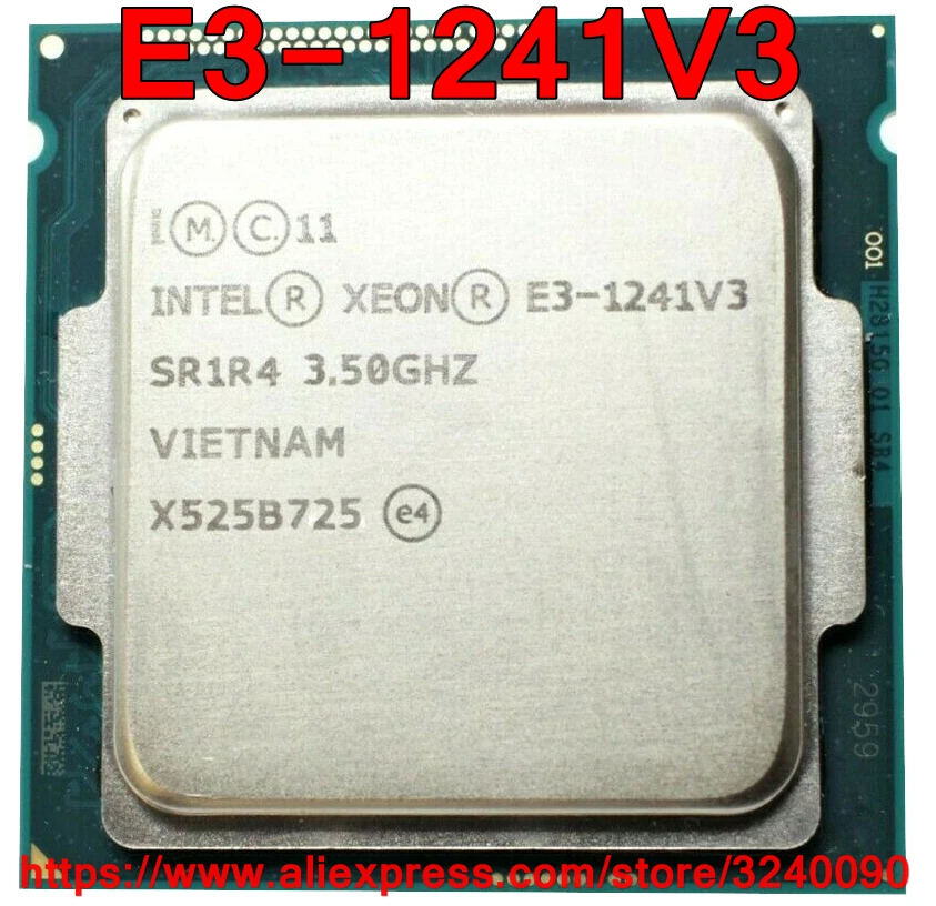 Оригинальный процессор Intel CPU Xeon E3-1241V3 3 50 ГГц 6 Мб 80 Вт четырехъядерный E3 1241V3 LGA1150