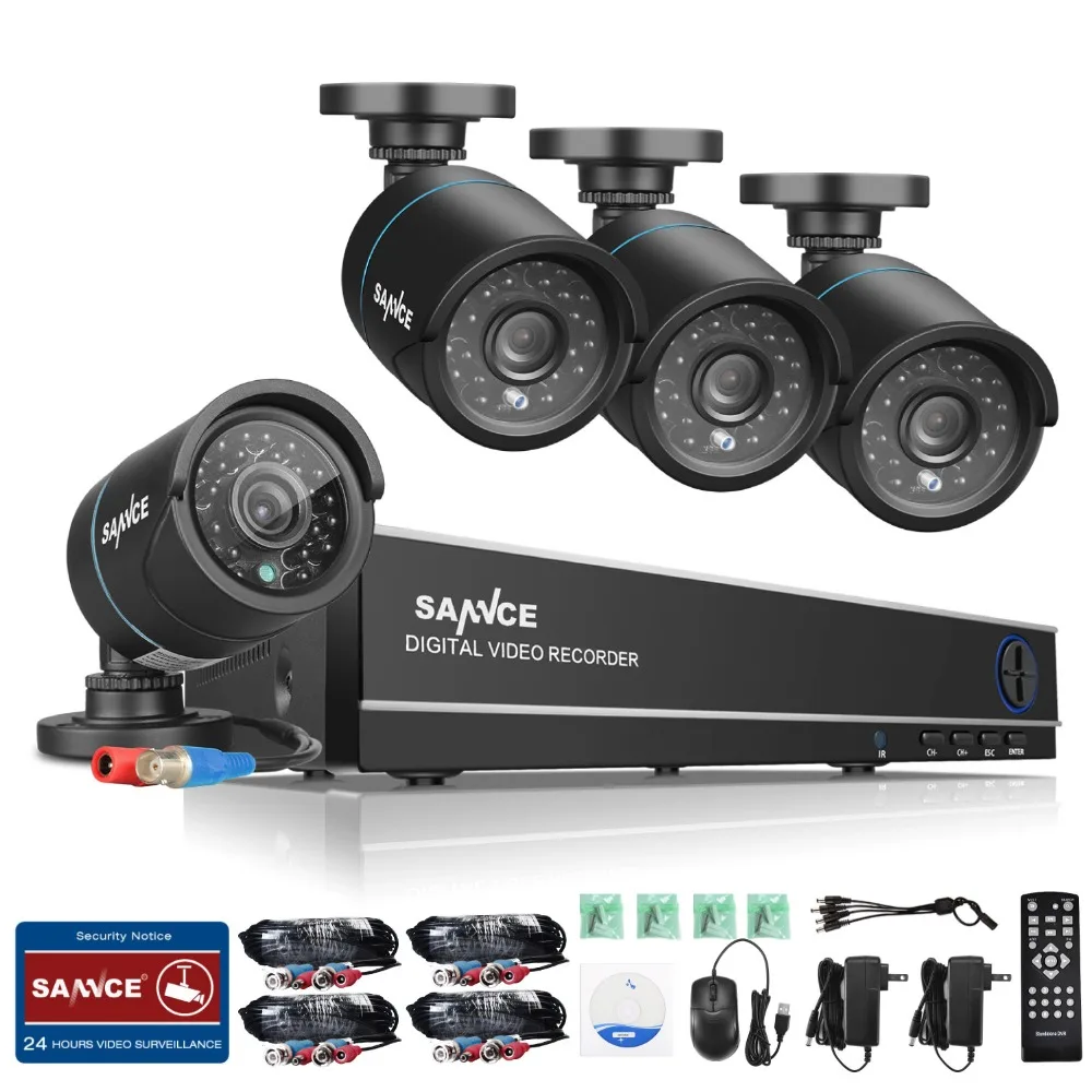 bilder für SANNCE 8CH CCTV Sicherheitssystem 4 STÜCKE 720 P Wetterfeste Nachtsicht IR Cut Cctv-kameras Videoüberwachung Kit Für RU Lager bilder für SANNCE 8CH CCTV Sicherheitssystem 4 STÜCKE 720 P Wetterfeste Nachtsicht IR Cut Cctv-kameras Videoüberwachung Kit Für RU Lager