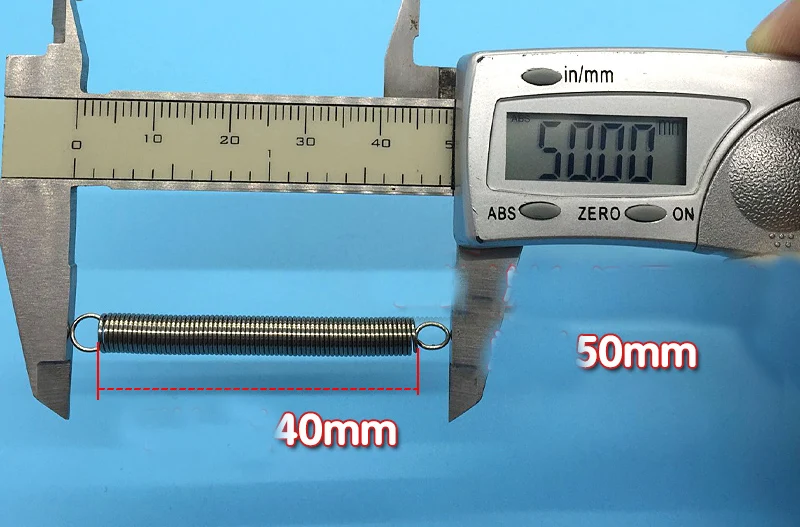 Нержавеющая сталь перетащите Весна 0.6 мм линии Диаметр 5 мм внешний Диаметр натяжение пружины с 50 шт