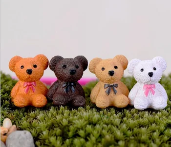 

Bear figures decorative mini fairy garden animals statue jardin miniature Moss micro landscape ornaments resin craft TNA038