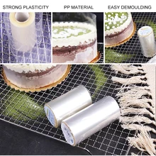 1 руллон прозрачный мусс окружающий край Обертывание Ленты выпечки торт воротник рулон DIY домашний и кухонный инструмент для украшения торта