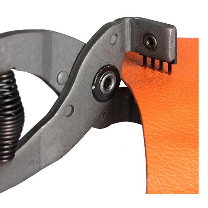 

Leather Craft Hole Punch Tools Hand-Held Silent Pliers Diamond Sewing Stitching Chisel Pricking Iron 4mm Spacing 2/4 Teeth