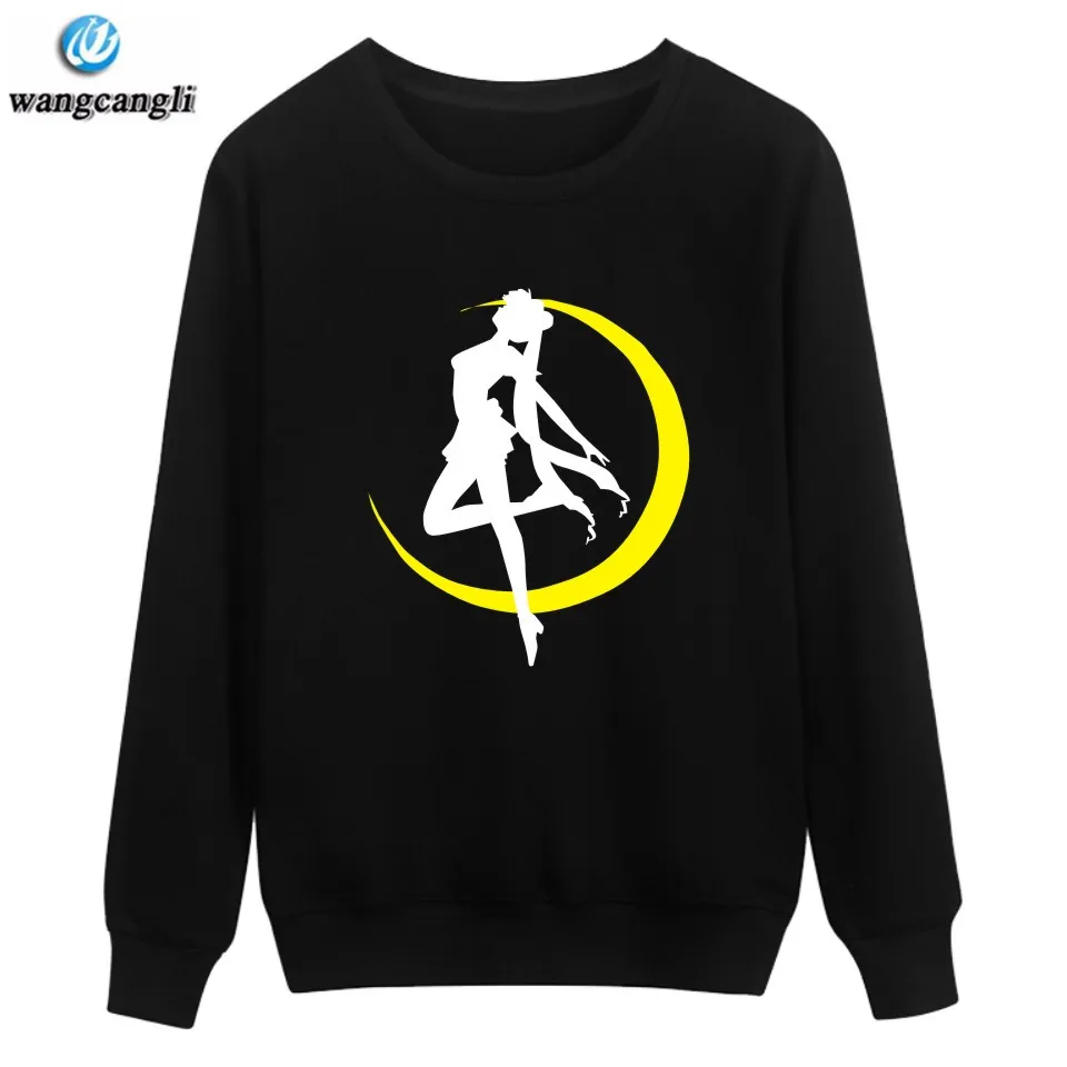 

Sailor Moon Hoodie Sweatshirt Women Harajuku Style Long Sleeve Hoodies Sweatshirts Anime Funny Tracksuit Tops Plus Size