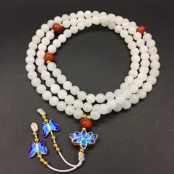 

Zheru Jewelry Pure Natural Xinjiang Karamay Gold Silk Jade Necklace Orchid Bracelet Necklace Dual Use Gift Certificate