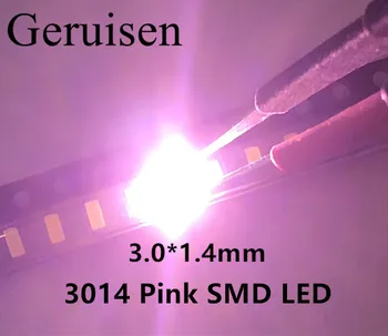 

3014 smd led PINK Surface Mounted 3.0*1.4mm light emitting diode/200PCS