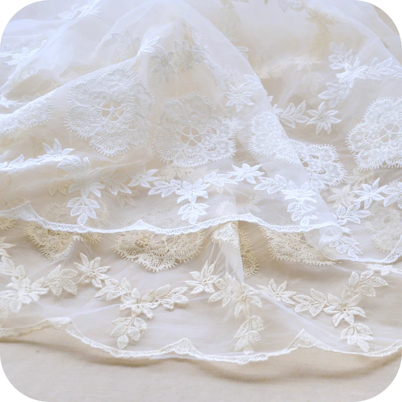 

Handmade DIY clothing fabrics,fabrics for patchwork,Organza embroidery materials,130CM*100CM/lot